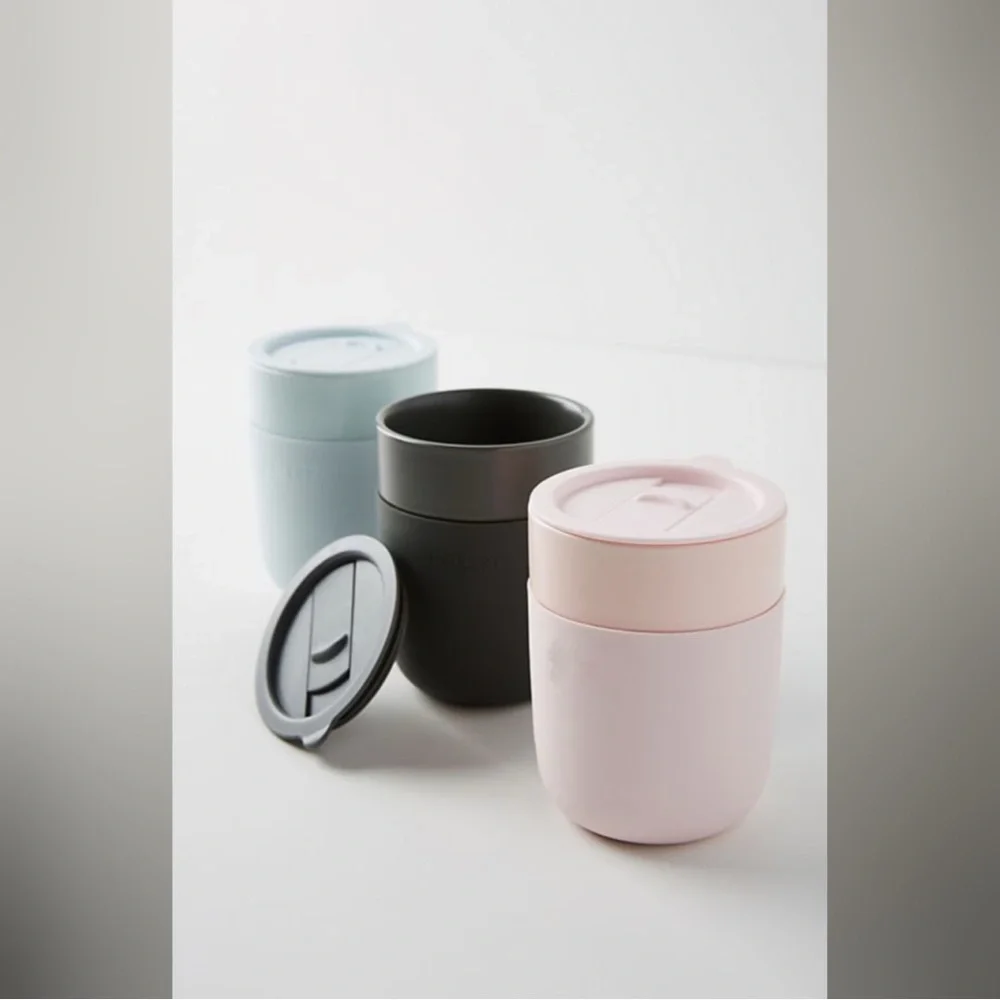 CERAMIC CORTADO ESPRESSO 12 oz. TUMBLER CUP SOFT SILICONE HANDLE - Picture 7 of 9